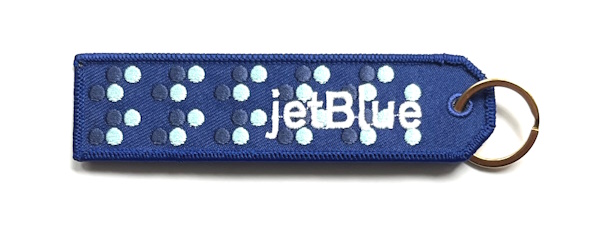 jetBlue Embroidered Key Ring Banner