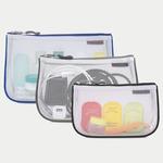 Travelon Set of 3 Assorted Piped Pouches - Cool Tones